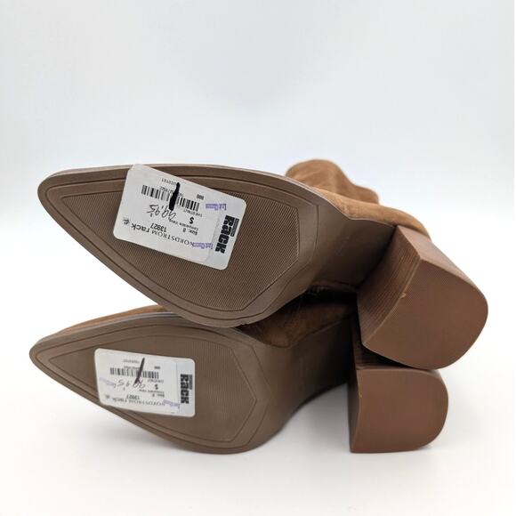 Steve Madden Touchdown Ankle Booties Side Zip Women's Brown Size US8M EU39 - Picture 8 of 15